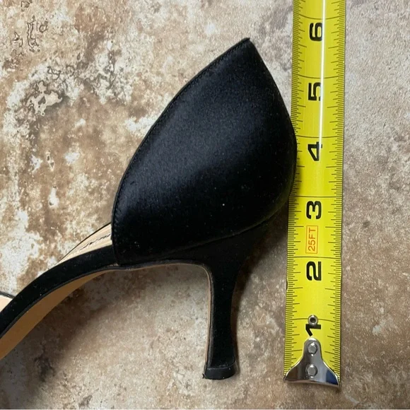 Manolo Blahnik black satin Sedaraby D’Orsay heels size 39 - Picture 9 of 13
